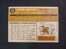 Load image into Gallery viewer, 2009 Topps Heritage 50th Anniversary 1960 Buybacks #52 Dave Philley White Back
