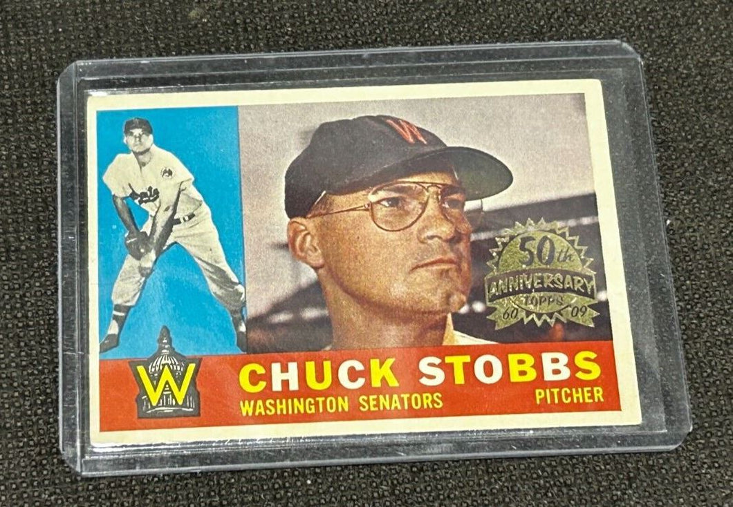 2009 Topps Heritage 50th Anniversary 1960 Buybacks #432 Chuck Stobbs, Brown Back