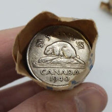 Load image into Gallery viewer, 1940 Canadian Nickel Roll (Canada 5 cent) (40 coins per roll) x 2

