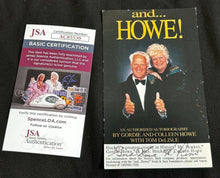 Load image into Gallery viewer, Gordie Howe Signed Promo Card with COA JSA
