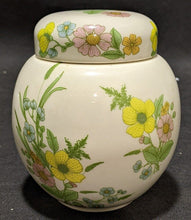 Load image into Gallery viewer, Vintage Sadler Ginger Jar - With Lid - Floral Bouquet - Staffordshire England
