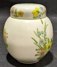 Load image into Gallery viewer, Vintage Sadler Ginger Jar - With Lid - Floral Bouquet - Staffordshire England
