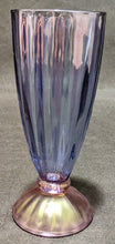 Load image into Gallery viewer, Pink &amp; Purple Iridescent Glass Pedestal Vase - 7.5&quot; High
