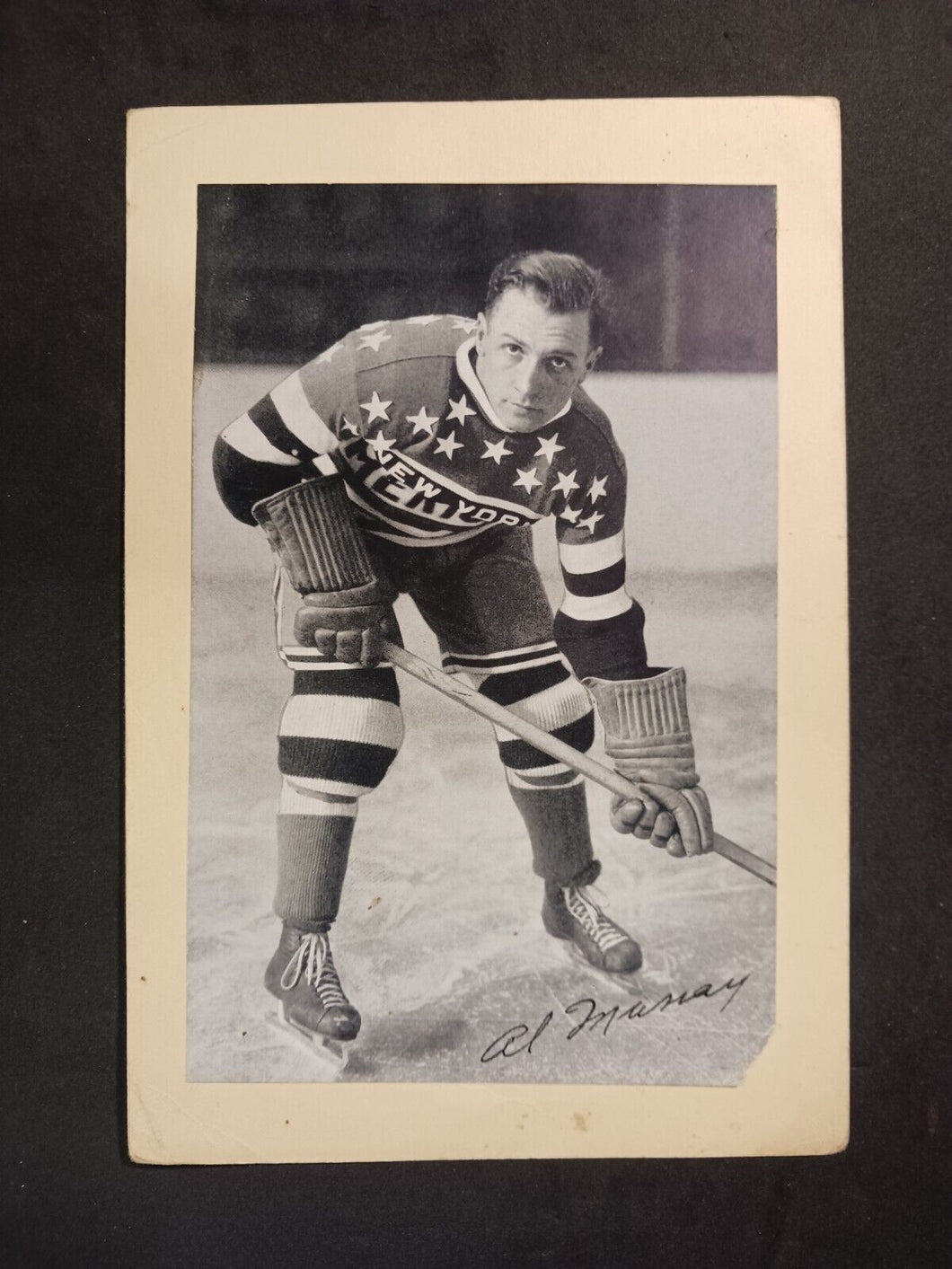 Al Murray 1934-43 Group I Beehive Photo New York Americans