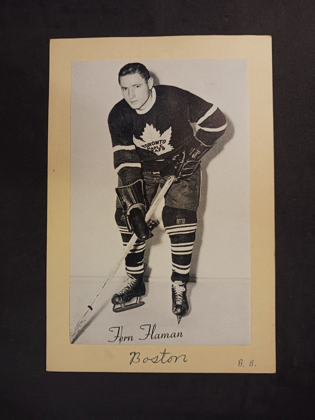 Fern Flaman 1944-1963 Group II Beehive Photo Toronto Maple Leafs