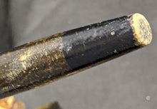 Load image into Gallery viewer, Wooden Cane / Walking Stick - Carved Handle - Silver Tone Collar
