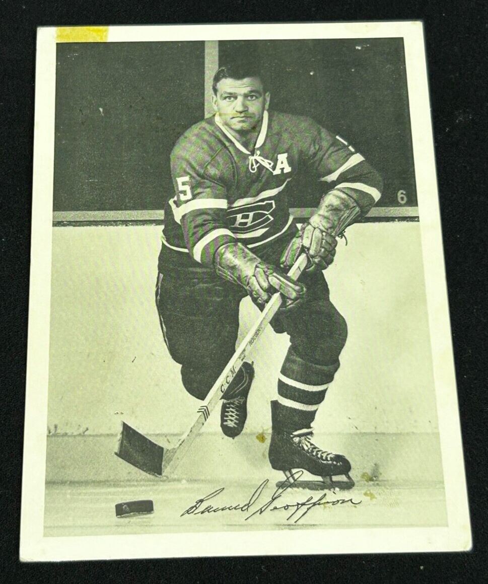 1960-61 York Peanut NHL Bernie Geofrion Signed Hockey Photo