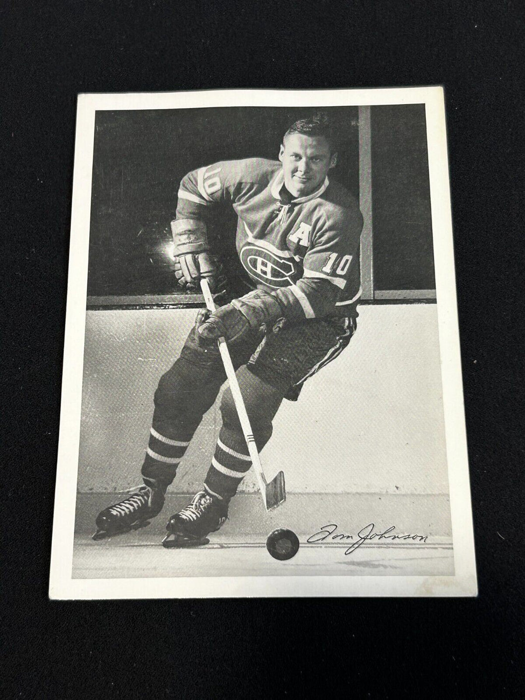 1960-61 York Peanut NHL Tom Johnson Habs Montreal 5X7