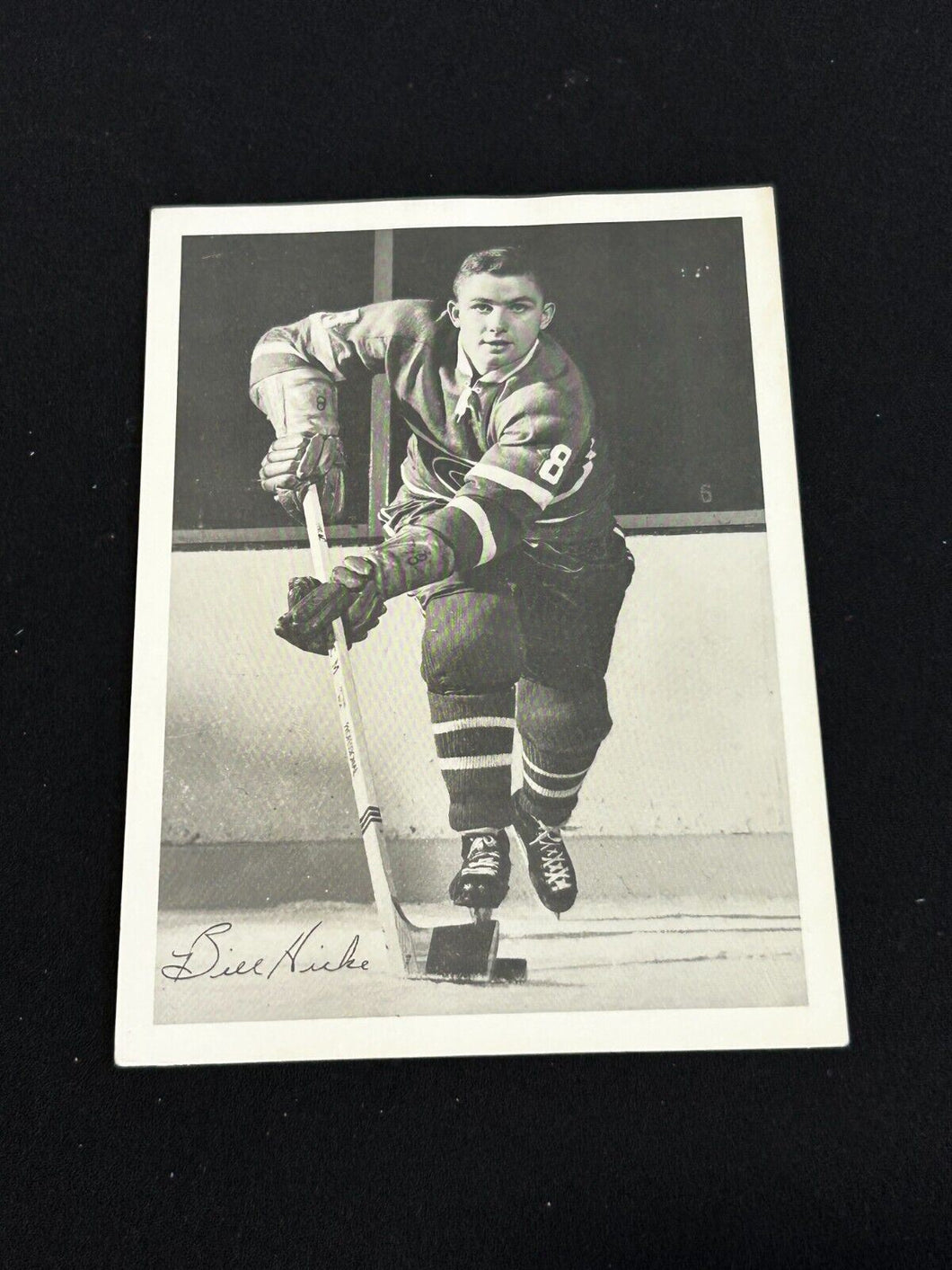 1960-61 York Peanut NHL Bill Hicke Habs Montreal 5X7