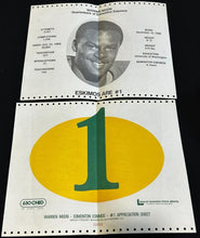 Load image into Gallery viewer, Warren Moon Quarterback of Edmonton Eskimos Program Stats X2
