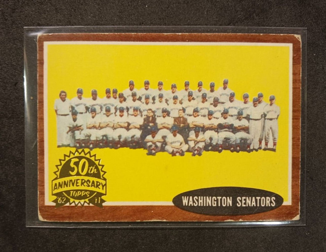 2011 Topps Heritage 50th Anniversary 1962 Buybacks Washington Senators-1961 #206