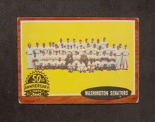Load image into Gallery viewer, 2011 Topps Heritage 50th Anniversary 1962 Buybacks Washington Senators #206 B
