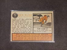 Load image into Gallery viewer, 2011 Topps Heritage 50th Anniversary 1962 Buybacks Ron Kline #216 Brown Back B
