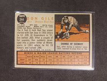 Load image into Gallery viewer, 2011 Topps Heritage 50th Anniversary 1962 Buybacks Don Gile #244 Brown Back C
