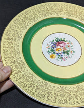 Load image into Gallery viewer, Vintage Johnson Bros Pareek Yellow &amp; Green 10 1/2&quot; Dinner Plate
