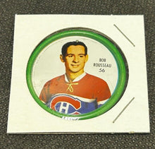 Load image into Gallery viewer, 1962-63 Shirriff Hockey Coin Mint Bob Rousseau #56, Montreal Canadiens
