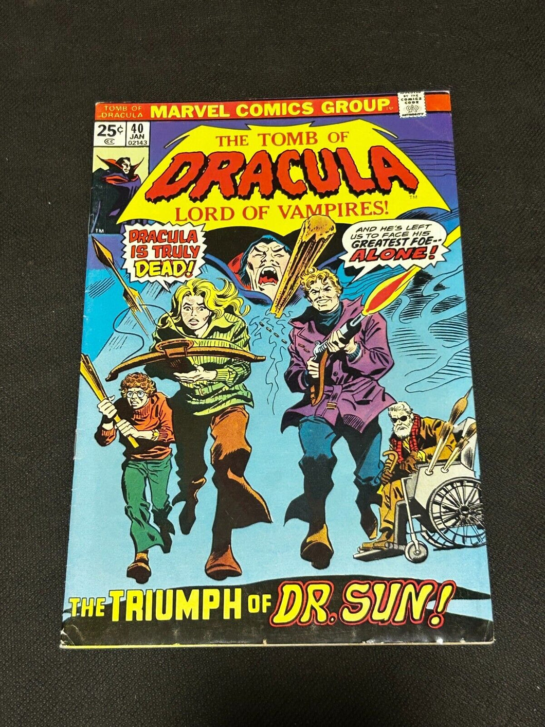 1976 The Tomb of Dracula Lord of Vampires #40, Marvel Comic, F