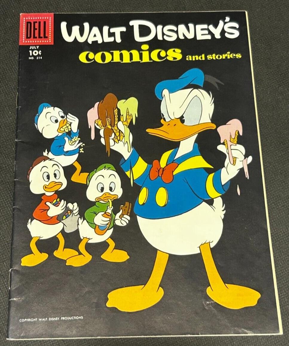 1958 Dell Comics Walt Disney's Comics and Stories #214, Fine 8.0