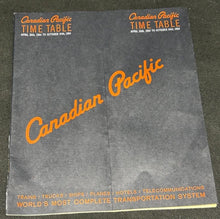 Load image into Gallery viewer, 1964 Canadian Pacific TimeTable Public, G+
