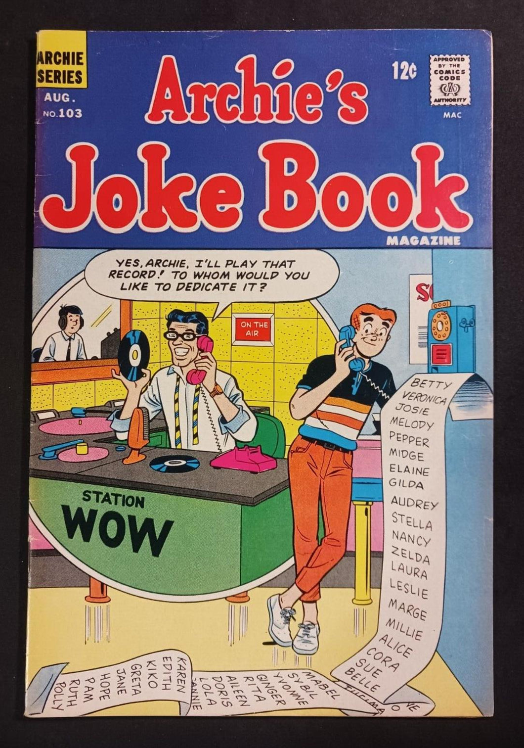 1966 Archie's Joke Book #103 Archie Series Comics FN 6.0