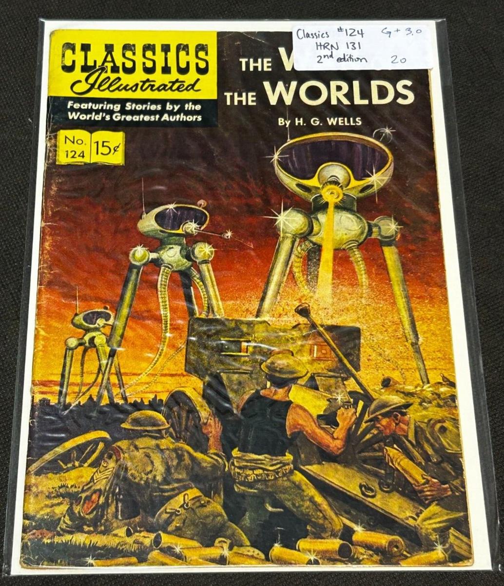 1956 Classics Illustrated The War of the Worlds #124, G+ 3.0