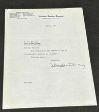 Load image into Gallery viewer, July 11 1947 Sheridan Downey Senator of California Autograph / Signed Letter, EX
