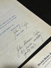 Load image into Gallery viewer, Sept 14 1948 John Sherman Cooper Senator of Kentucky Double Signed Letter, EX
