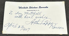 Load image into Gallery viewer, April 22nd 1947 Arthur Capper Senator of Kansas Cutout Autograph, EX+
