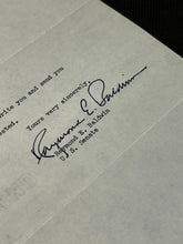 Load image into Gallery viewer, June 20 1947 Signed / Autograph of Raymond Baldwin Senator of Connecticut, EX
