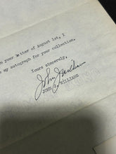 Load image into Gallery viewer, August 4th 1947, Autograph Letter of John J Williams Senator of Delaware, EX
