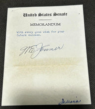 Load image into Gallery viewer, Cutout SIGNED by William Ezra Jenner Senator of Indiana, EX
