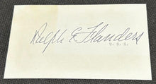 Load image into Gallery viewer, Signed Autograph Card of Ralph E. Flanders Senator of Vermont, EX
