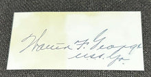 Load image into Gallery viewer, Signed Autograph Card of Walter F. George Senator of Georgia, EX

