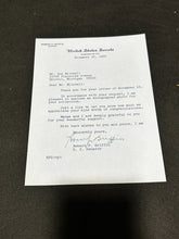 Load image into Gallery viewer, November 16th 1966 Autograph Letter of Robert Griffin Senator of Michigan, EX
