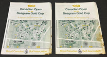 Load image into Gallery viewer, 1968 Canadian Open for the Seagram Gold Cup at St. George Pairing Sheet X2, EX
