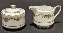 Load image into Gallery viewer, AYNSLEY Fine Bone China Covered Sugar Bowl &amp; Creamer - Highfield Pattern
