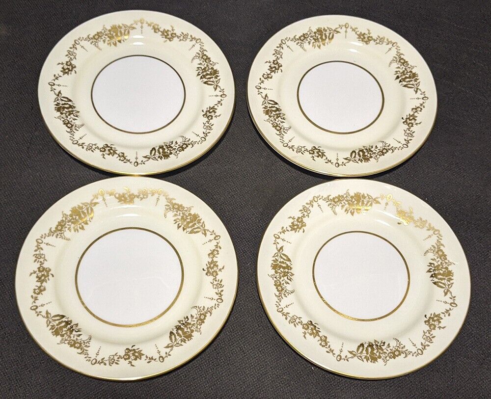 4 x AYNSLEY Fine Bone Bread & Butter Plates - Highfield Pattern