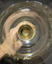 Load image into Gallery viewer, Decorative Gold Tone Based, Glass Cover Candle Stick Holder
