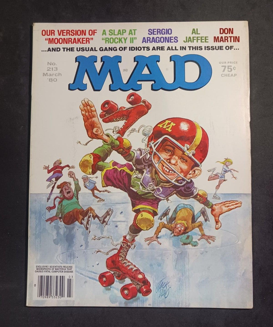 1980 March MAD Magazine #213 - Alfred On Roller Skates VF 8.0