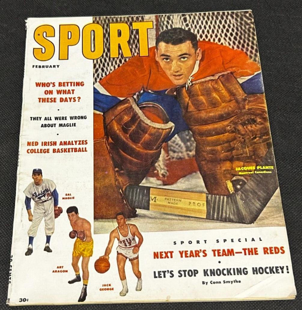 1957 February Sport Magazine Vol 23 No. 2 Jacques Plante