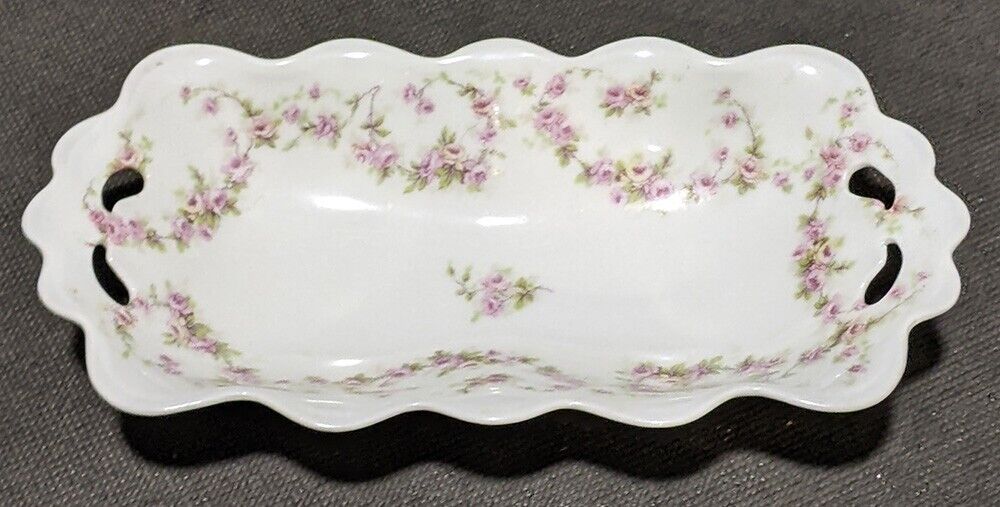 MZ Austria Porcelain - Czechoslovakia - Bridal Rose - Nut Dish