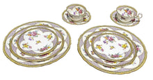 Load image into Gallery viewer, 2 x AYNSLEY Bone China 5 Pc. Place Settings - York Pattern
