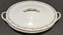 Load image into Gallery viewer, Vintage Limoges Haviland Covered Vegetable Dish - Small Rose Border

