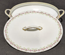 Load image into Gallery viewer, Vintage Limoges Haviland Covered Vegetable Dish - Small Rose Border

