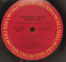 Load image into Gallery viewer, Blood, Sweat &amp; Tears Greatest Hits by Blood, Sweat &amp; Tears (1972, 12&quot; Vinyl)
