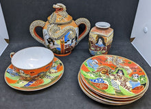 Load image into Gallery viewer, Assorted Lot of Dragon China -- Sugar Bowl, Tea Cup, Saucers &amp; Vase
