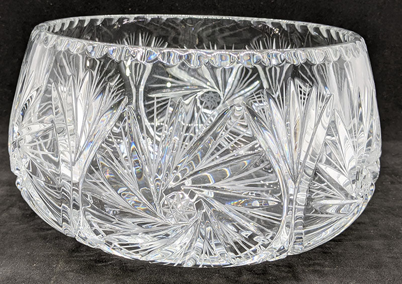 Unsigned Vintage Crystal Serving Bowl - 6.5