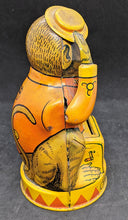 Load image into Gallery viewer, Vintage J. Chien (USA) Tin Monkey Tipping Hat Coin Bank
