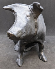 Load image into Gallery viewer, Oversized Sitting Pig Cast Iron Coin Bank
