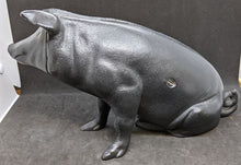 Load image into Gallery viewer, Oversized Sitting Pig Cast Iron Coin Bank
